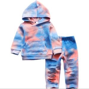 💙Blue/Orange Hoodie Set🧡